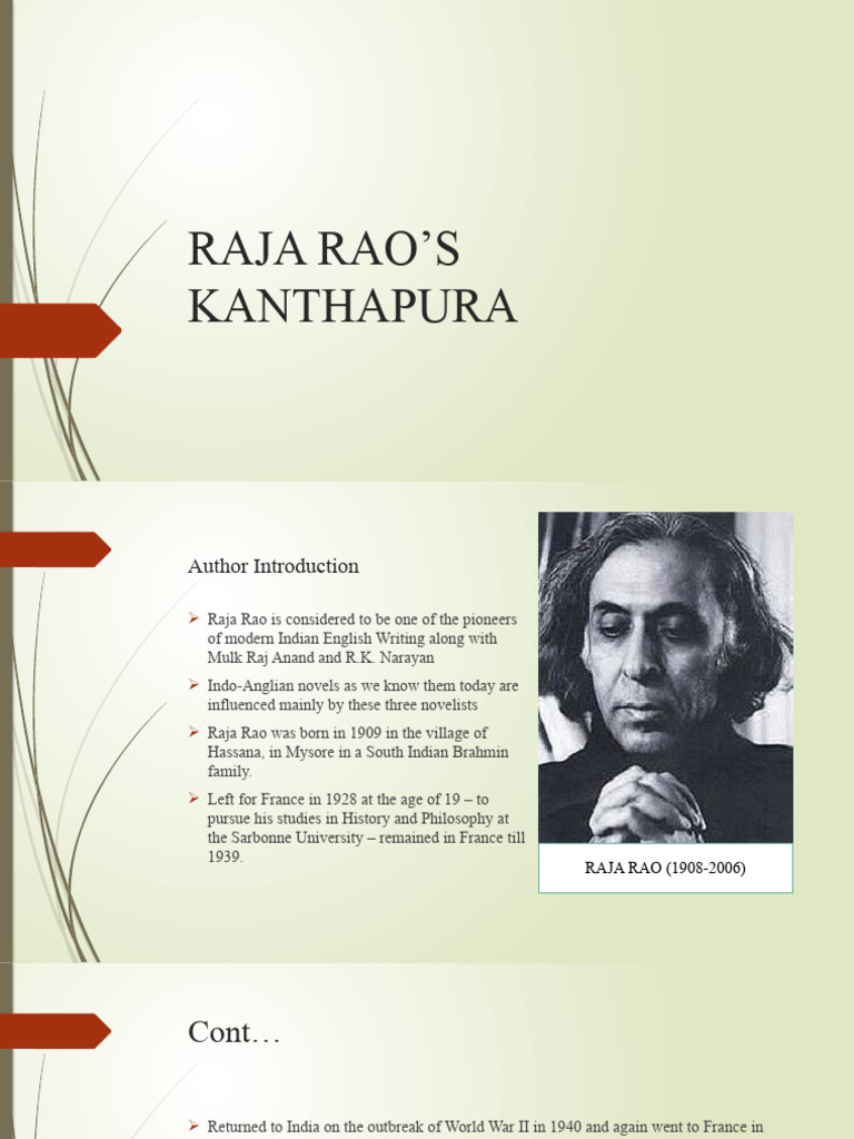 Introduction to Raja Rao's Kanthapura | PDF | Mahatma Gandhi