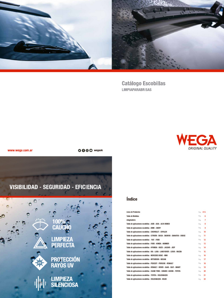 Catálogo de Escobillas Wega Online | PDF | Informática