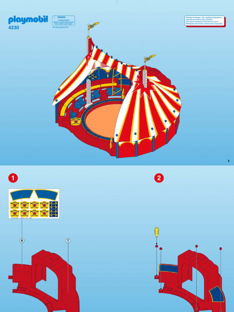 Pièce Détachée Playmobil 4230 - Poste Avec Boule - Occasion - Pour Remplacer Ou Customiser - Compatible Nombreux Sets