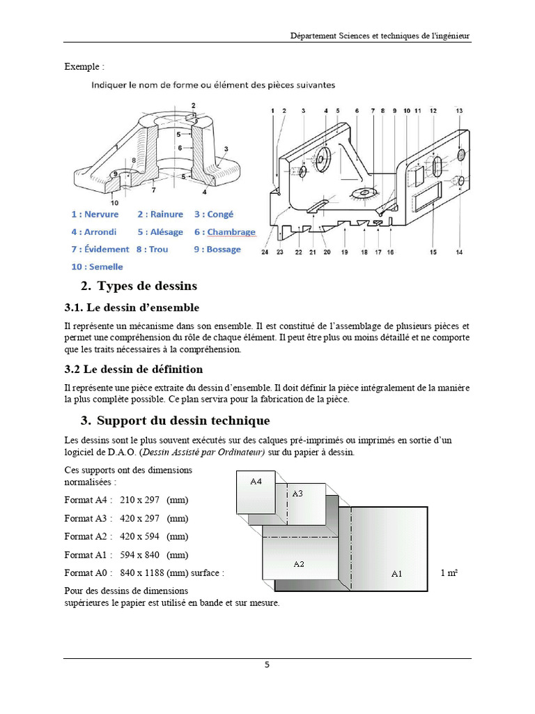 Dessin Technique des Pièces Mécaniques | PDF | Dessin technique | Dessin
