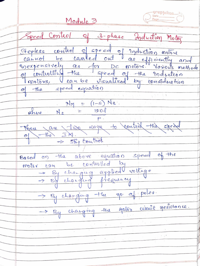 Speed Control of Three Phase Induction Motor | PDF