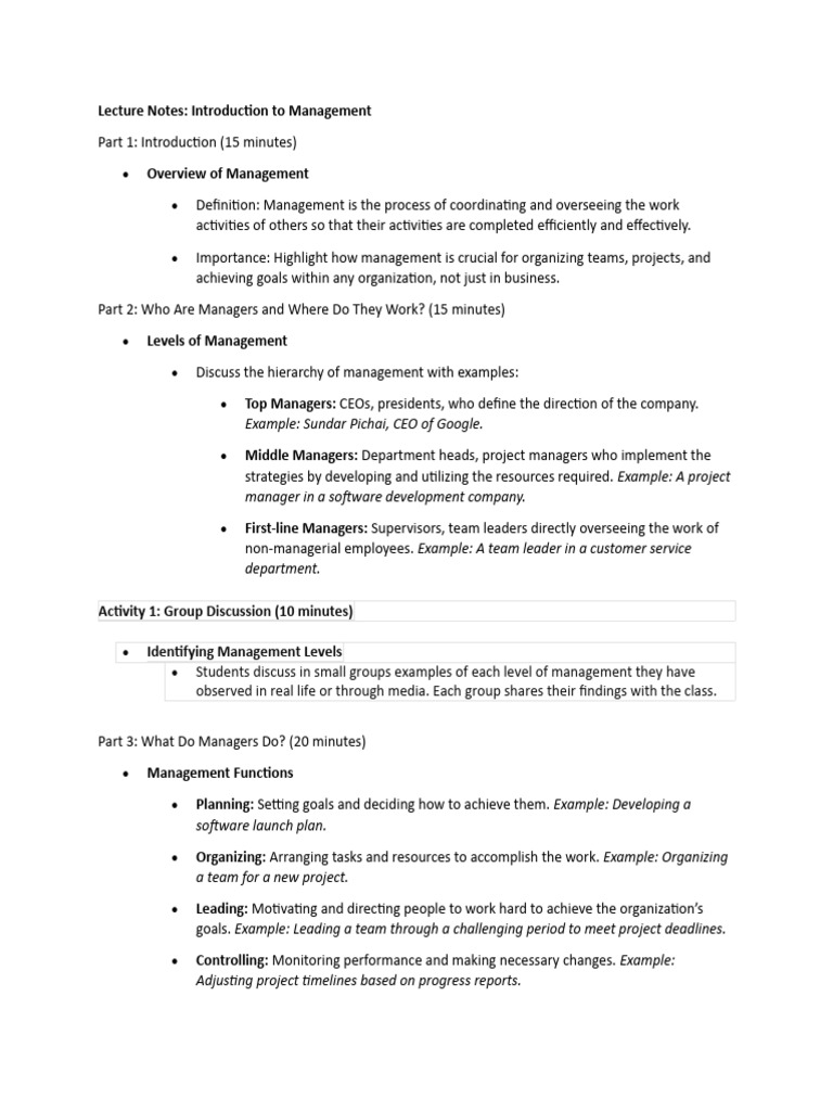 Chapter 1 - Lecture Notes | PDF | Economies | Business
