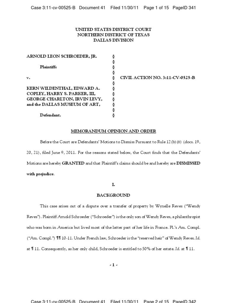 Judge Jane Boyle Throws Out Case Against DMA, Wildenthal PDF