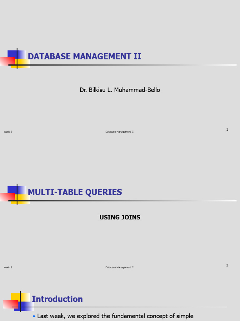 Multi-Table SQL Queries with Joins | PDF | Table (Database) | Data ...
