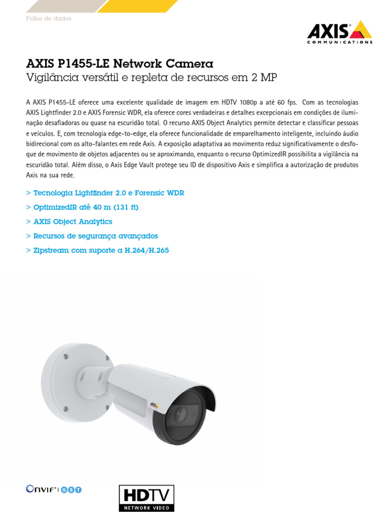 AXIS P1455-LE 2MP Outdoor Bullet Security Camera – Weatherproof, Wired IP Network Cam, Model 01997-001 - View #3