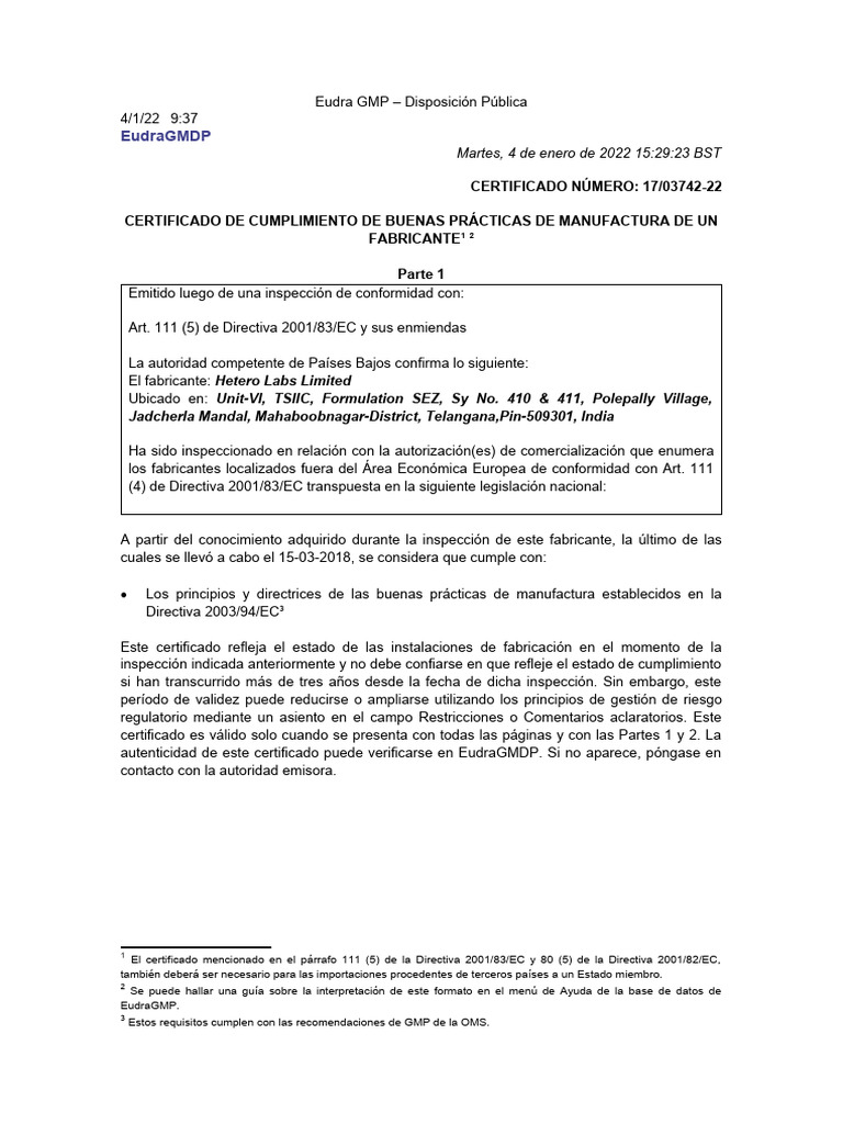 Eudra GMP - Public Layou.. | PDF | Negocios | Finanzas y dinero