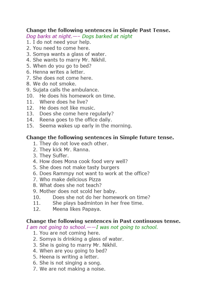 Tense Class 6 Download Free Pdf Linguistics Grammar