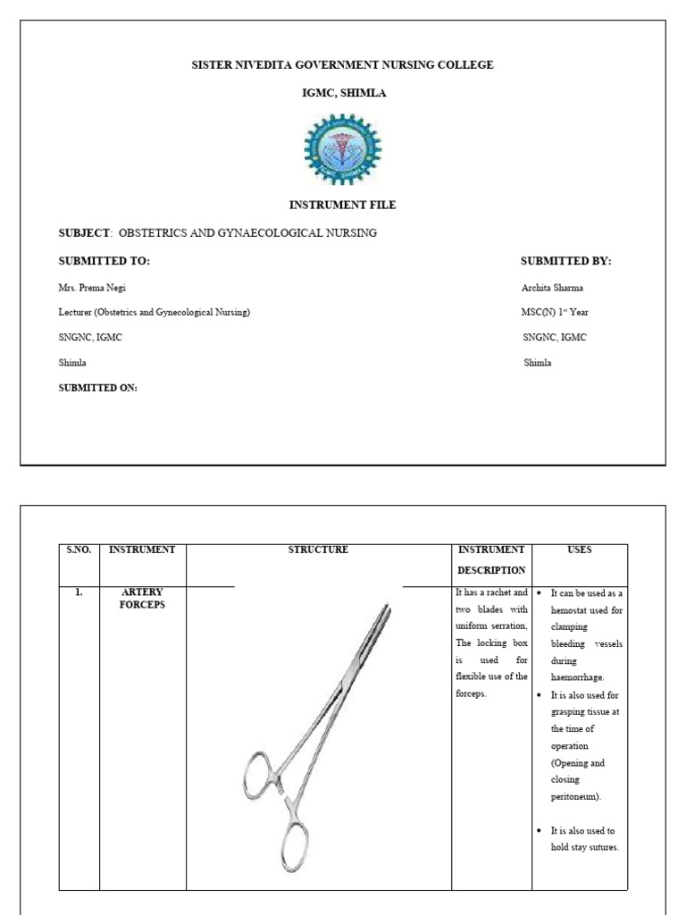 INSTRUMENT BOOK | Download Free PDF | Childbirth | Uterus
