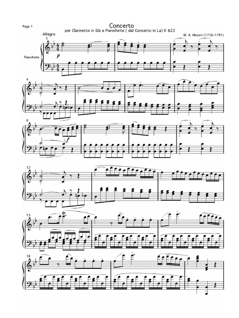 Mozart Concerto in a, Piano)