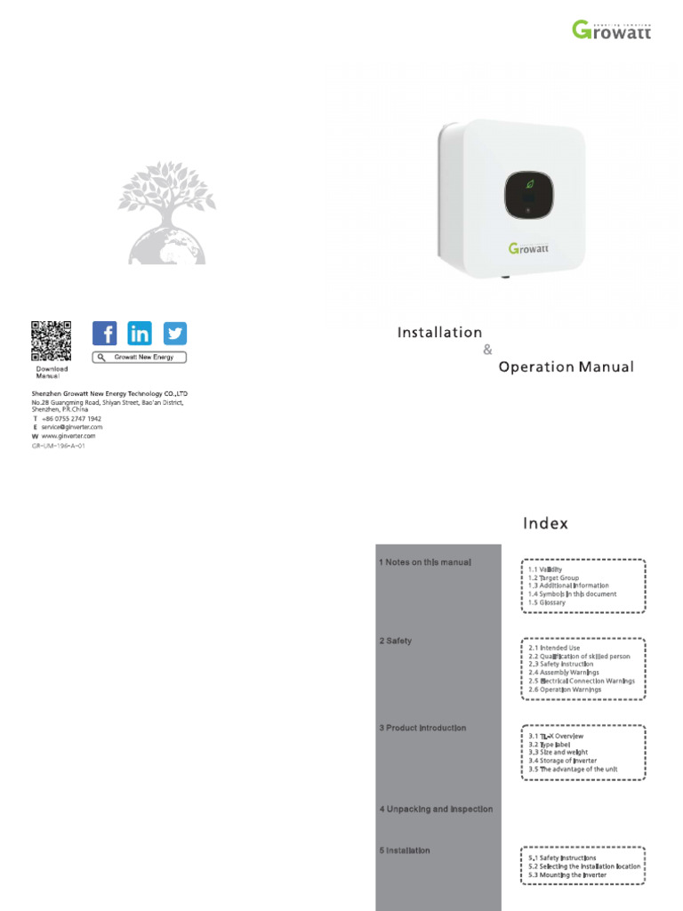 Manual Growatt Mic Pdf