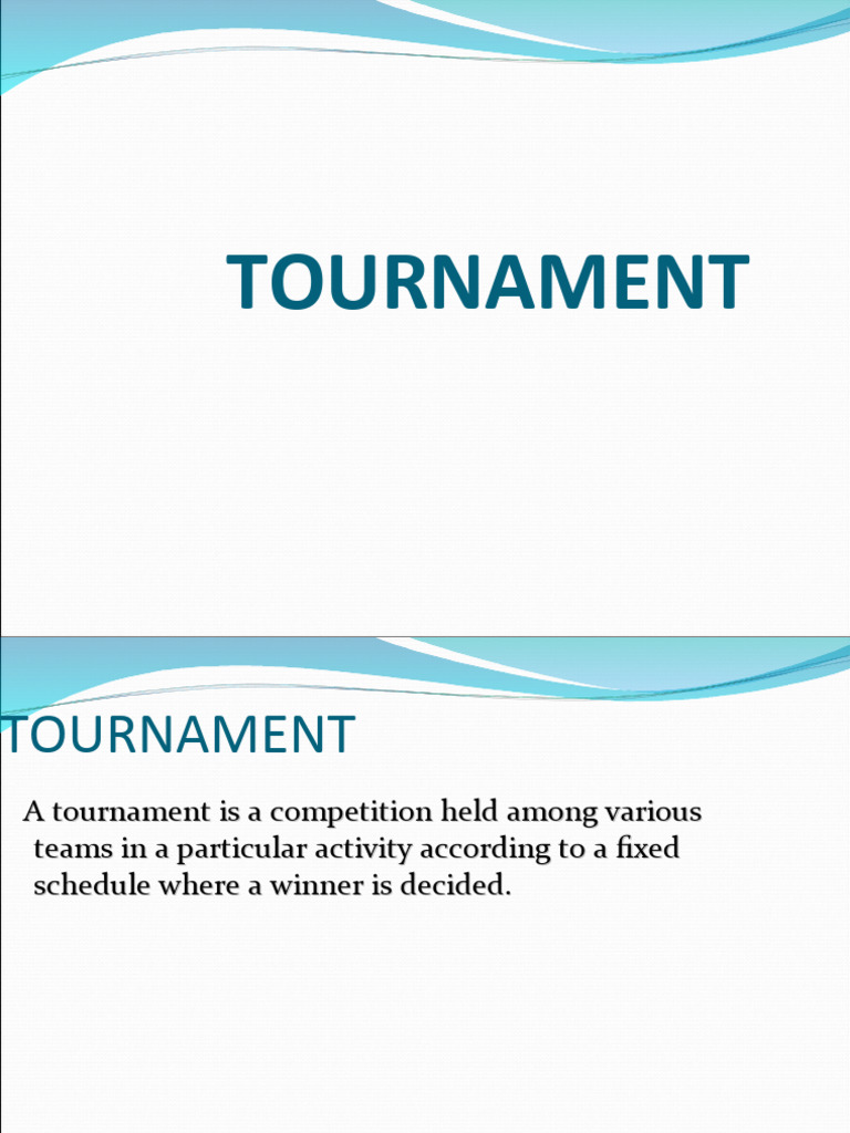 Types and Rules of Tournaments | PDF | Tournament | Sports