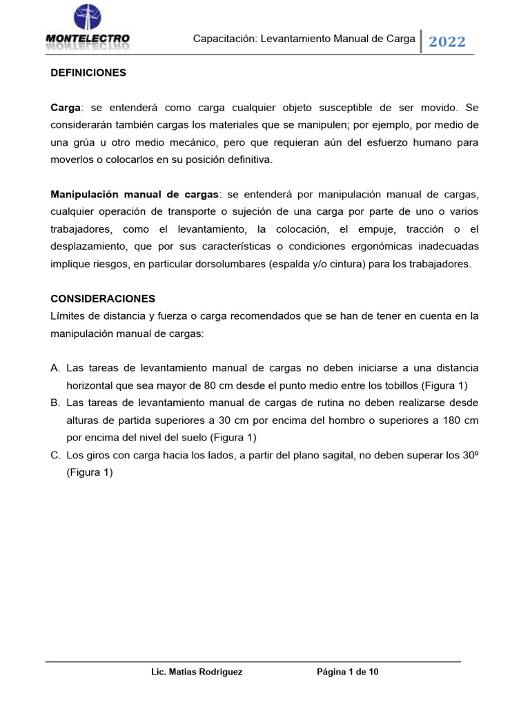 Prevencion en Manejo Manual de Cargas | PDF | Factores humanos y ergonomía