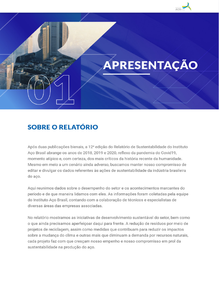 Pdf 2020 relatorio aco brasil apresentacao pdf economia economia