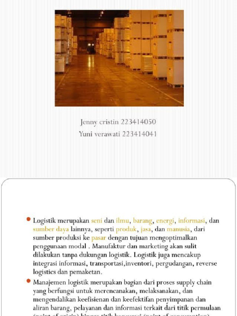 Tugas Manajemen Logistik Pdf