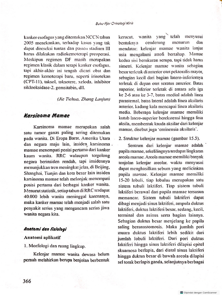 Ca Mammae Scan Buku Ajar Onkologi Klinis Pdf