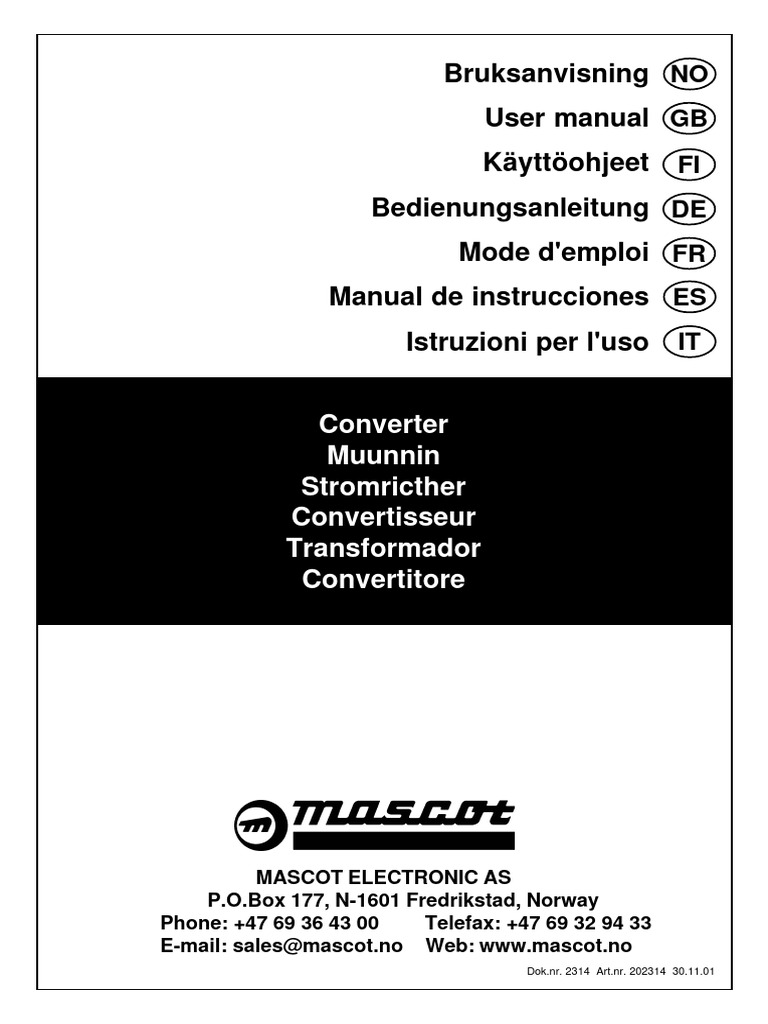 Manual Converters Universal | PDF