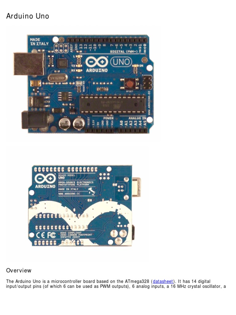 Datasheet Arduino Uno | PDF | Arduino | Areas Of Computer Science