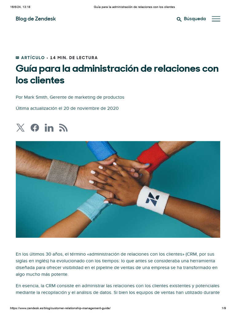 Guía Para La Administración de Relaciones Con Los Clientes | PDF ...