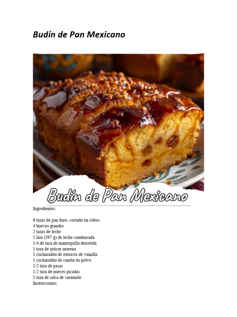 Budín de Pan Mexicano PDF