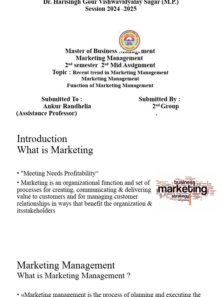 Marketing Management | PDF | Marketing | Digital Marketing