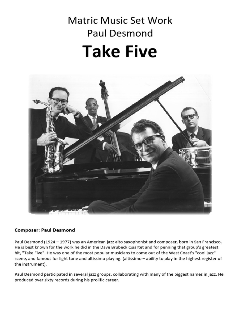 Take 5 pdf musical forms popular music