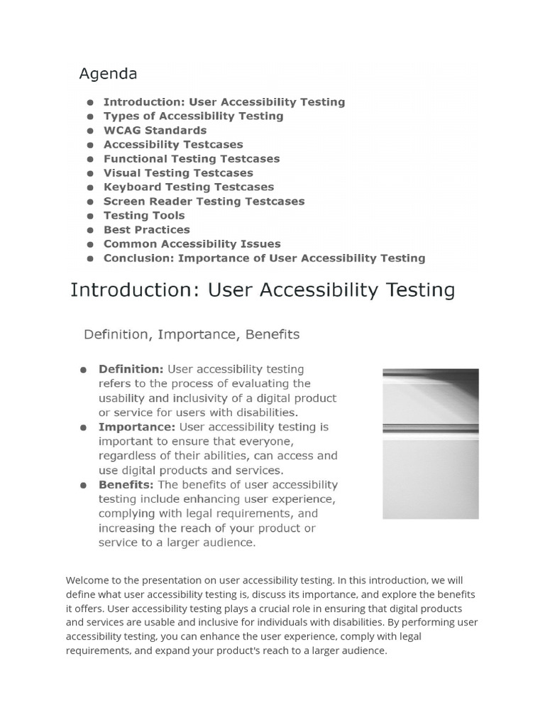 User accessibility testing pdf accessibility information science