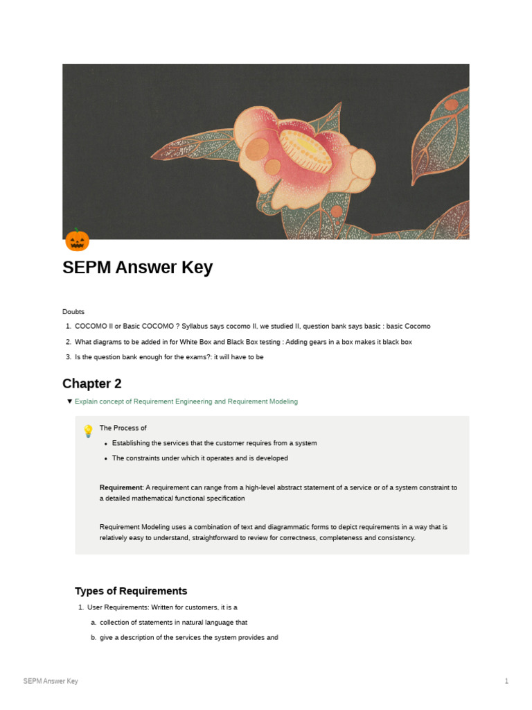 SEPM Exam Preparation Answer Key | PDF | Modular Programming | Use Case