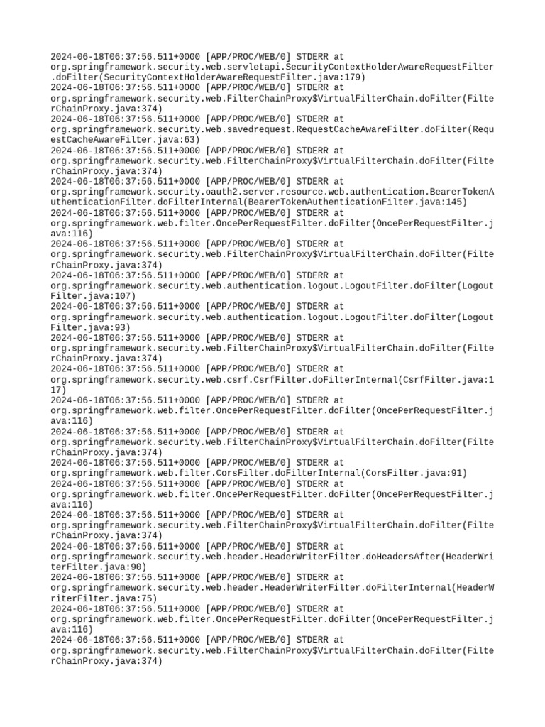 Spring Security Filter Log | PDF | Filter (Signal Processing) | Hypertext