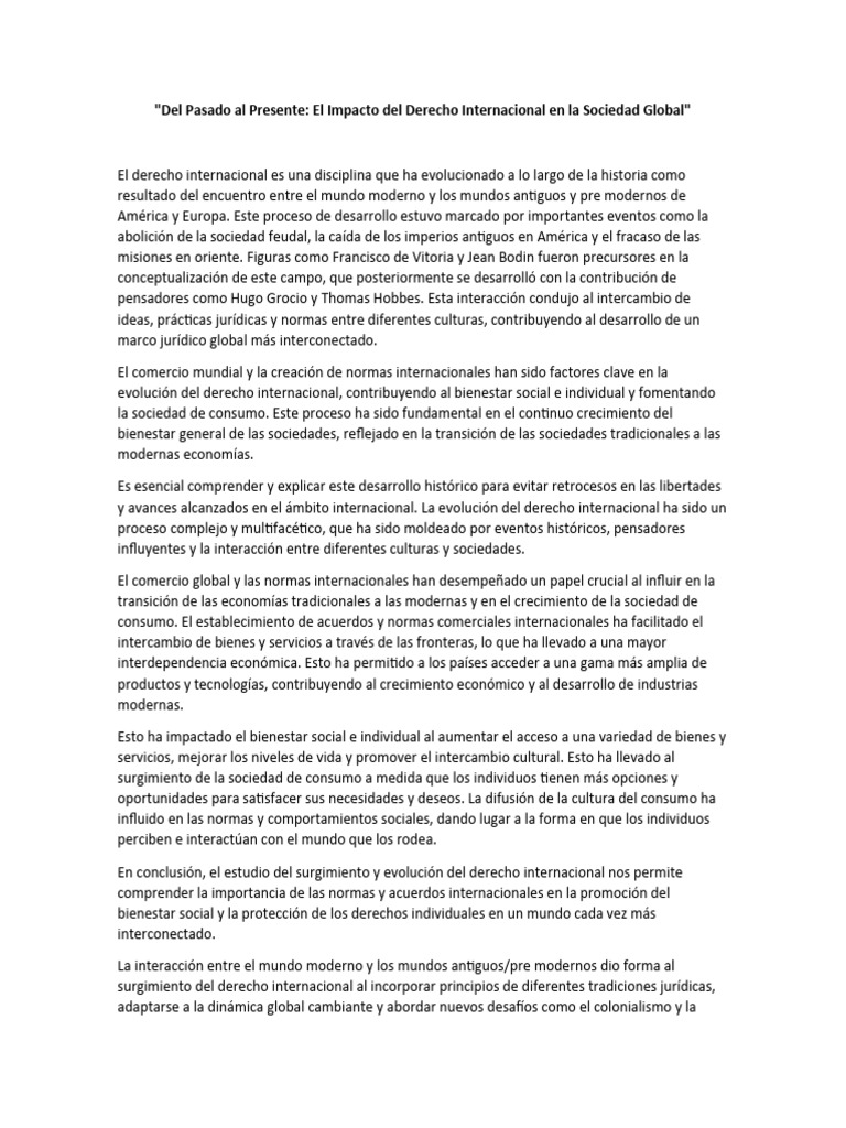 El Surgimiento Del Derecho Internacional | PDF | Sociedad | Ley ...