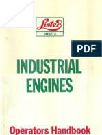 Lister Diesels, Industrial Engines, Operator's Handbook, 1984