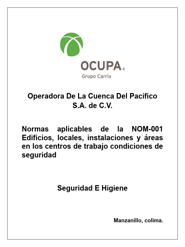 Normas de Seguridad en Centros de Trabajo | PDF | Escalera