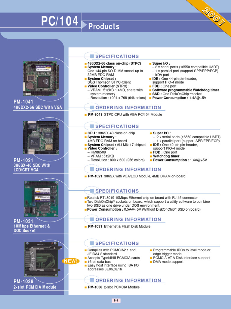 PC 104 | PDF | Computer Hardware | Manufactured Goods