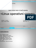 Linux OS Prezentacija - Primer Maturskog