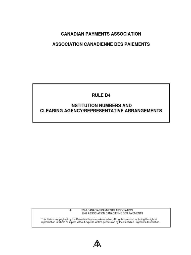 Canadian Bank Institution Numbers Guide | PDF | Trust Company | Banks