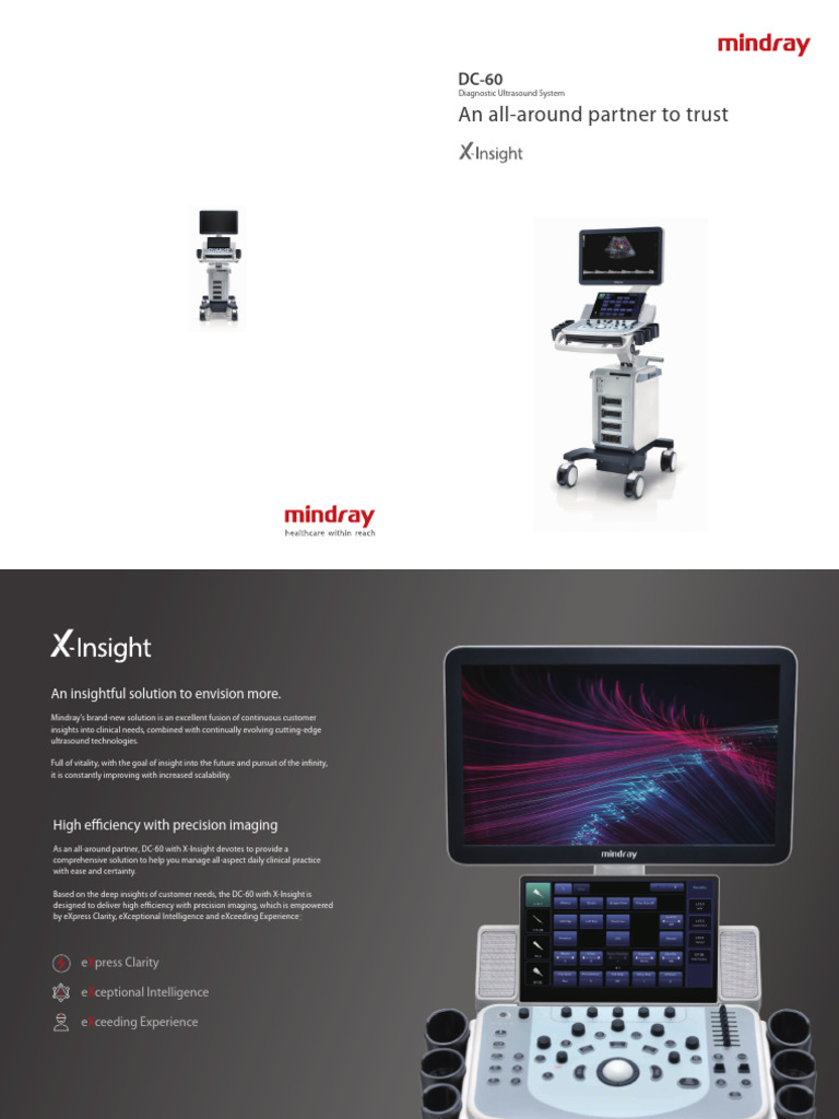 Брошюра - Mindray DC-60 X (Eng) | PDF | Medical Ultrasound
