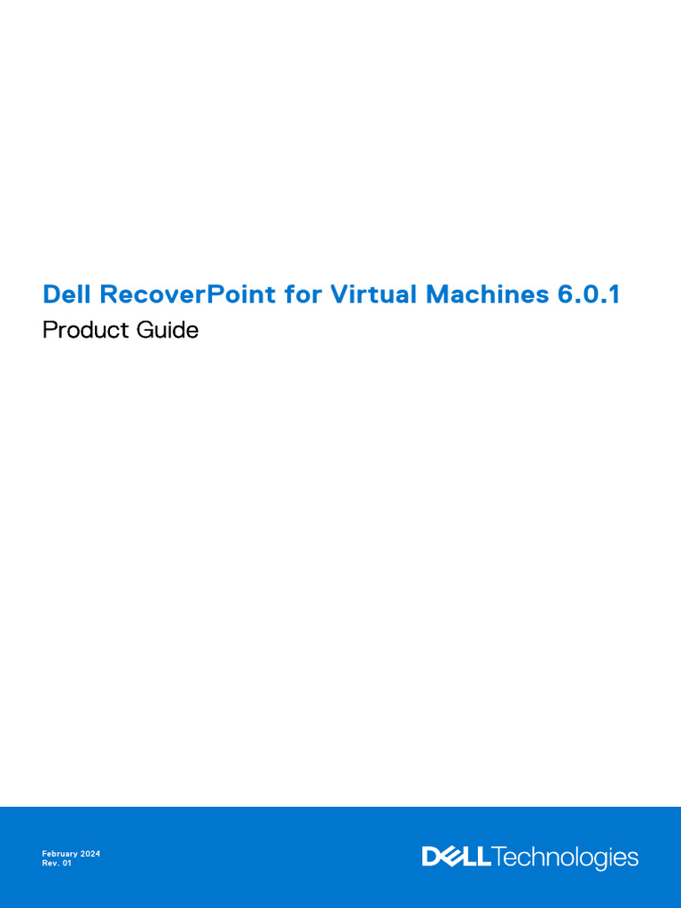 Dell RecoverPoint for VMs Guide 6.0.1 | PDF | Virtualization | Virtual ...