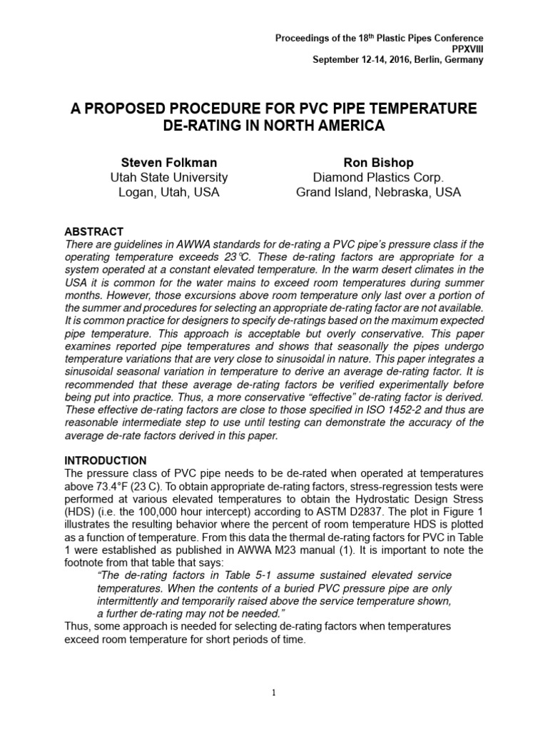 Proposed Procedure PVC Pipe | PDF | Temperature | Polyvinyl Chloride