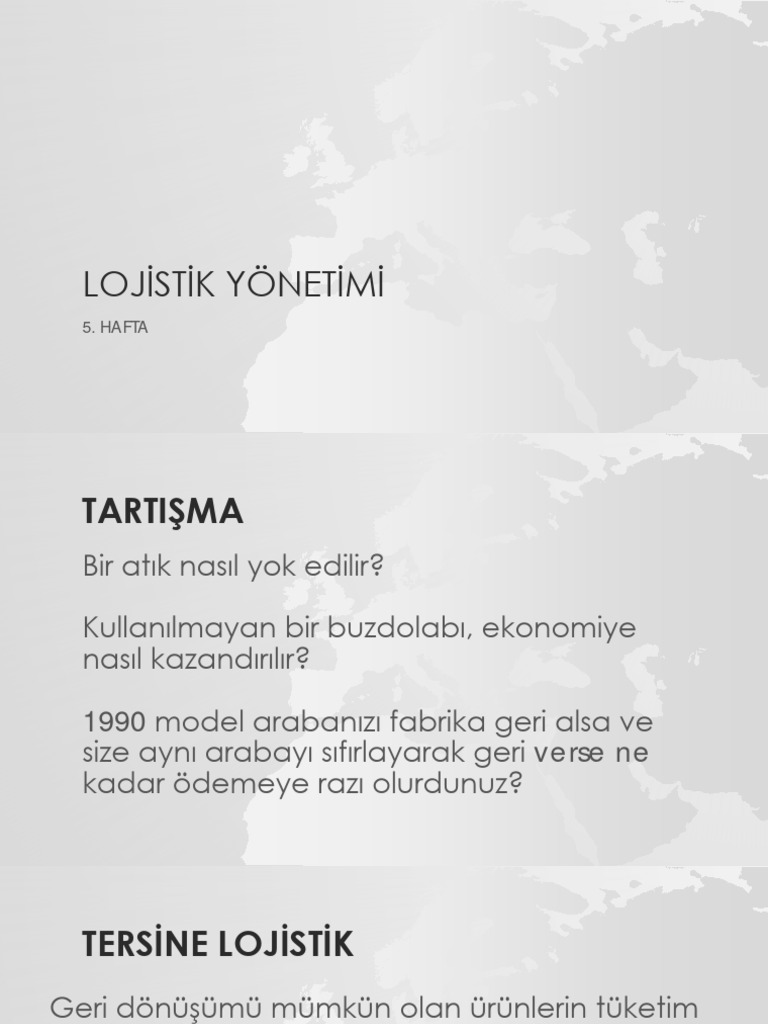 Lojistik Yonetimi 5 Hafta Pdf