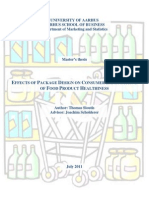Effects of Package Design On Consumer Expectations of Food Product Healthiness