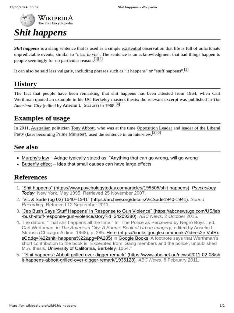 Shit Happens - Wikipedia | PDF