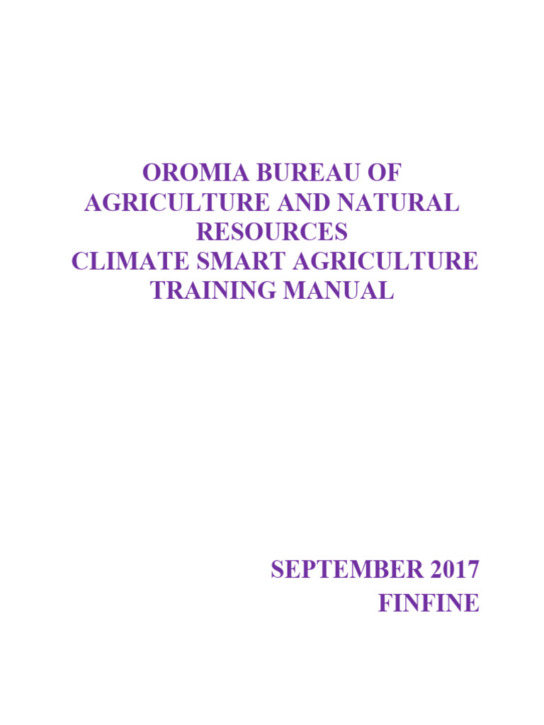 Climate Smart Agriculture Manual | PDF | Agriculture | Crop Rotation