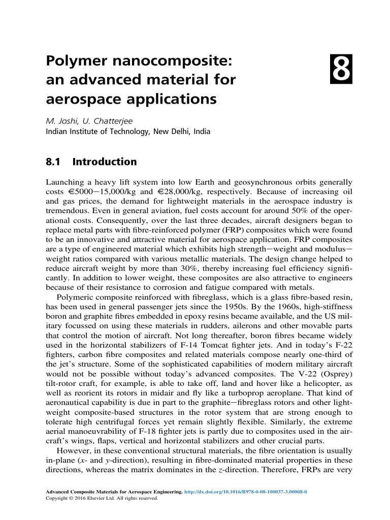 Joshi 2016 | PDF | Nanocomposite | Carbon Nanotube