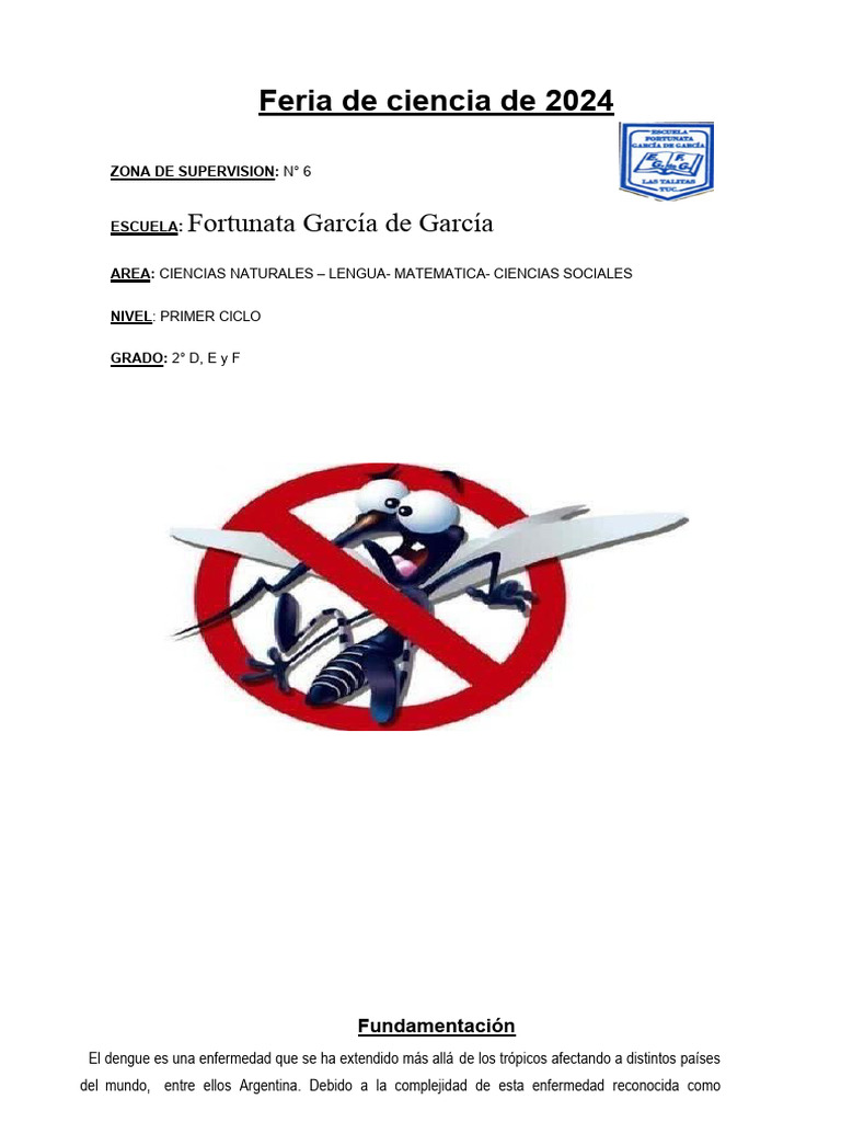 Feria de Ciencia de 2024 | PDF | Aedes aegypti