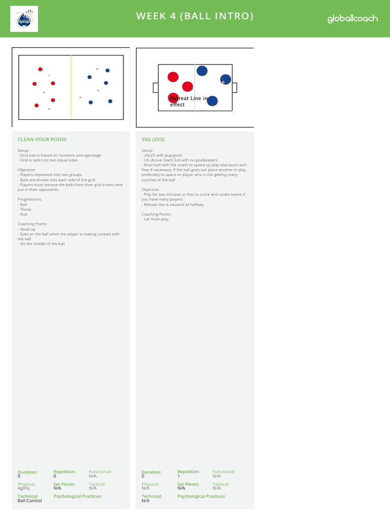 Week 4 Ball Control and Agility Drills | PDF