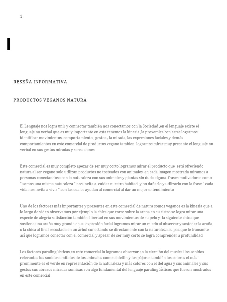Reseña Informativa Karen Salcedo | PDF | Comunicación no verbal ...