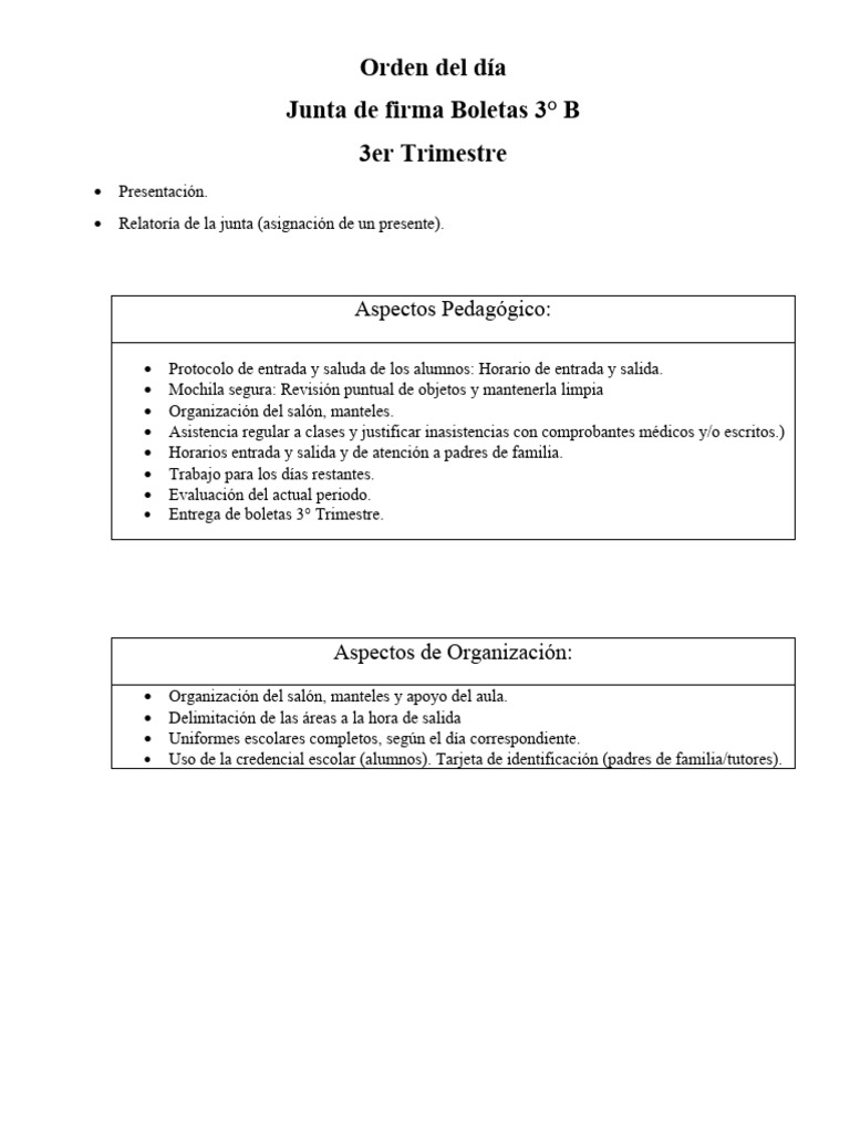 Orden del d a 3 b 3do trimestre pdf