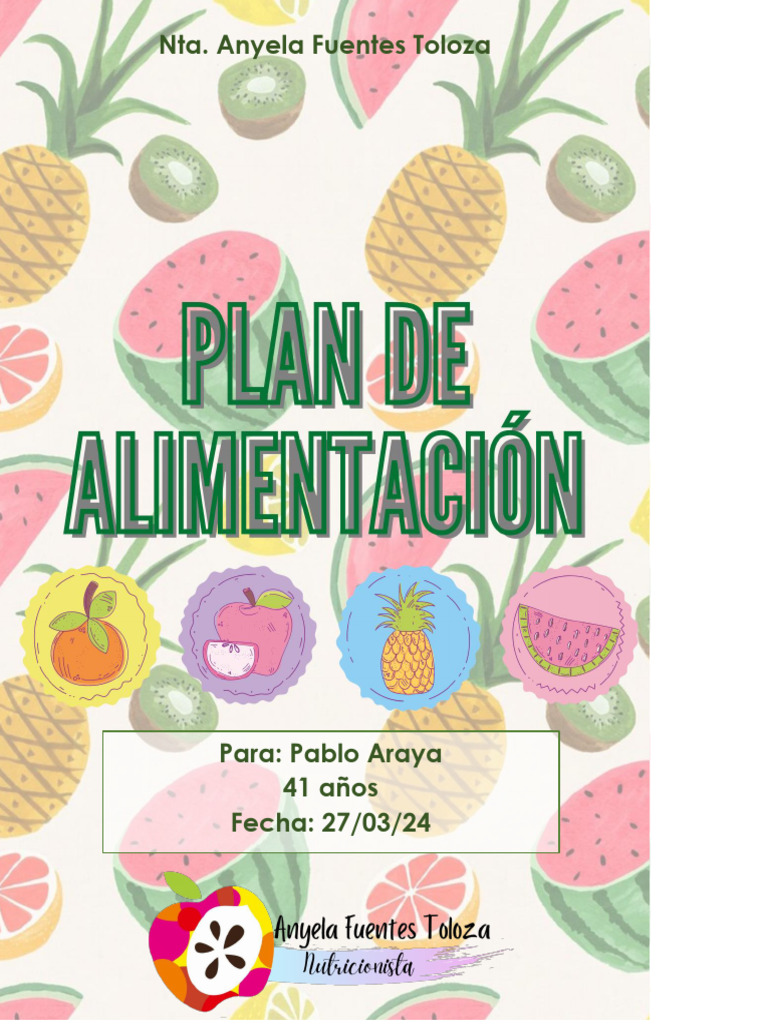 Evaluación Nutricional y Plan de Dieta | PDF | Leche | Alimentos