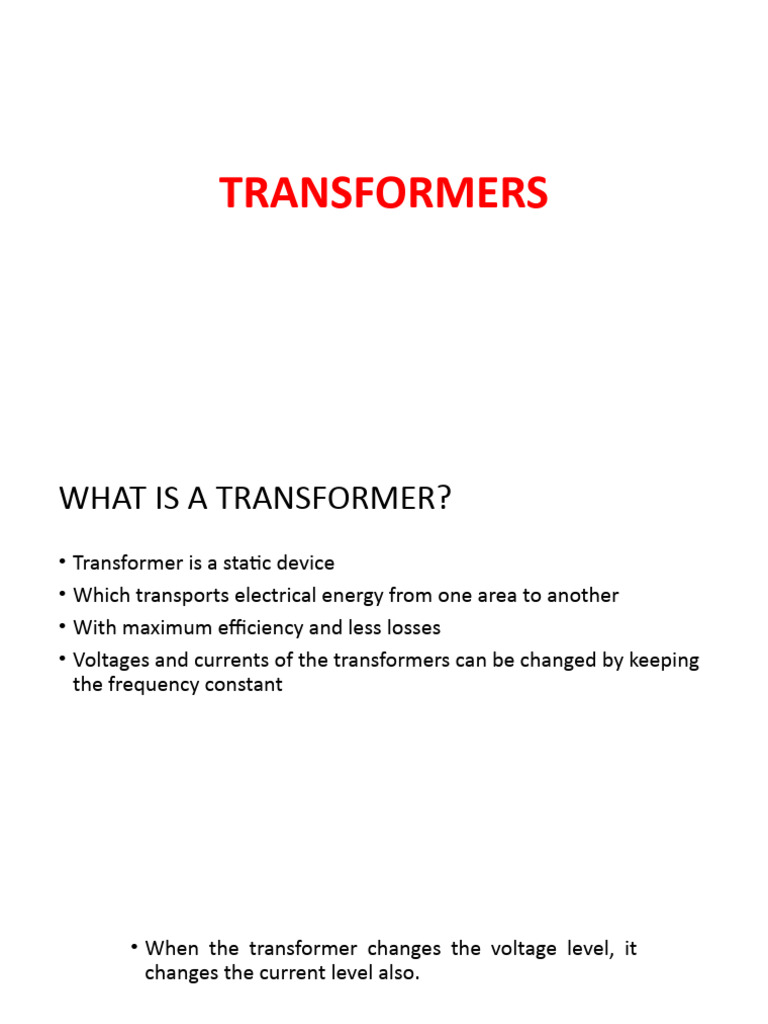 Transformer Basics for Engineers | PDF | Science & Mathematics