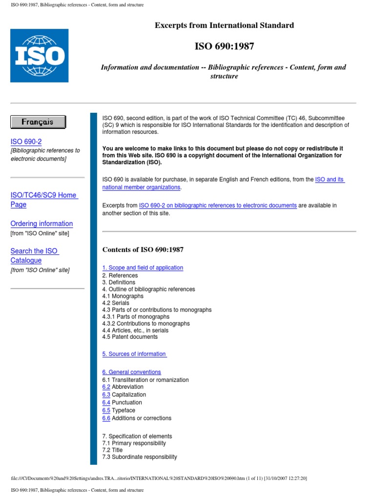 Iso 690 on sale