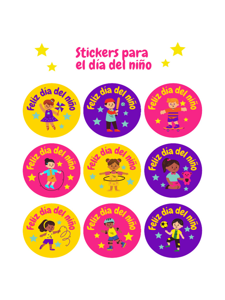 Stickers para el Día del Niño | PDF